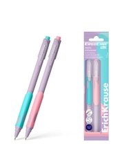 Набор из 2 шариковых ручек ErichKrause ErgoLine® Kids Stick&Grip Pastel 0.5, цвет  синий
