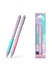 Набор из 2 шариковых ручек ErichKrause ErgoLine® Kids Stick&Grip Pastel 0.5, цвет  синий