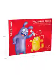 Альбом для рисования с бумагой для акварели на клею ErichKrause Jolly Friends, А4, 20 л