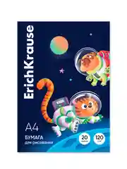Бумага для рисования в картонной папке ErichKrause Space Animals, А4, 20 листов