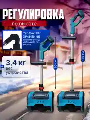 Синий снегоуборщик аккумуляторный, снегоуборочная машина с 2 аккумуляторами, электролопата, 21В