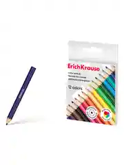Цветные карандаши деревянные ErichKrause мини шестигранные 12 цветов