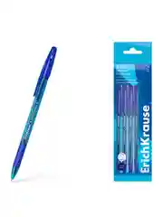 Набор из 4 ручек шариковых ErichKrause R-301 Stick&Grip Original  1.0, цвет синий