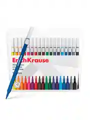 Фломастеры ErichKrause light 18 цветов (в футляре с европодвесом 18 шт)