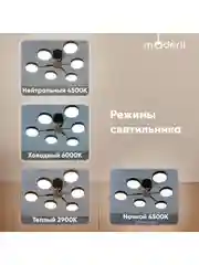 Черный светильник потолочный светодиодный Moderli Scandi