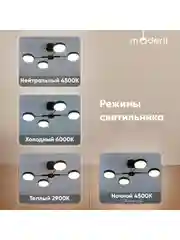 Черный светильник потолочный светодиодный Moderli Scandi