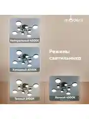 Черный светильник потолочный светодиодный Moderli Scandi