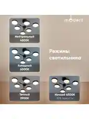 Черный светильник потолочный светодиодный Moderli Scandi