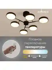 Черный светильник потолочный светодиодный Moderli Scandi