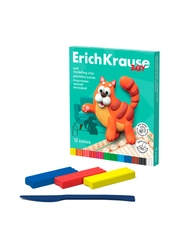 Пластилин мягкий восковой ErichKrause Baby 12 цветов со стеком, 156 г (в коробке 12 шт)