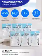 Контактные линзы с диоптриями  ILLUSION AERO light  (6 линз)