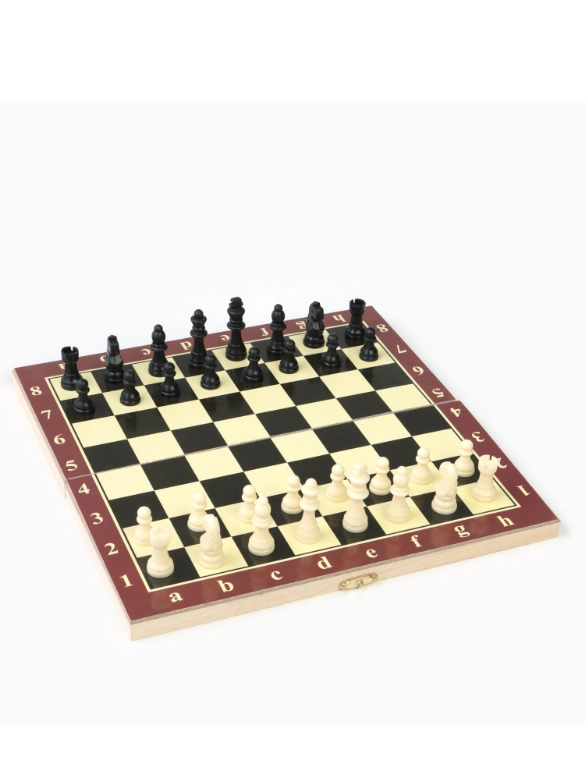 Шахматы, шашки, нарды, настольные игры, набор 3 в 1, 29 х 29 см