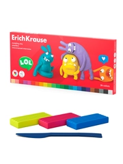 Пластилин классический ErichKrause Jolly Friends 6/8/10/12/16/18/24 цвета со стеком