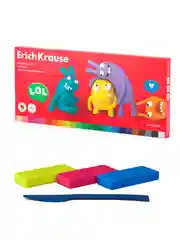Пластилин классический ErichKrause Jolly Friends 6/8/10/12/16/18/24 цвета со стеком