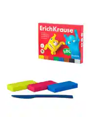 Пластилин классический ErichKrause Jolly Friends 6/8/10/12/16/18/24 цвета со стеком