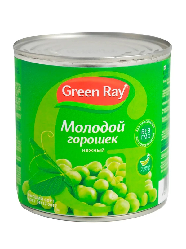 Горошек Green Ray молодой нежный, 400г