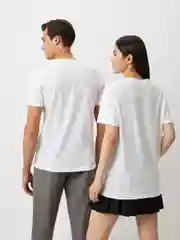 Белый футболка UNIQLO DRY, круглый вырез, короткий рукав