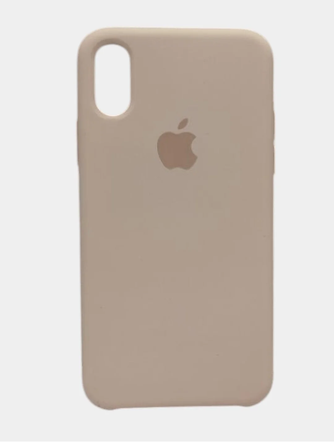 Пудровый чехол iPhone XS Silicone case