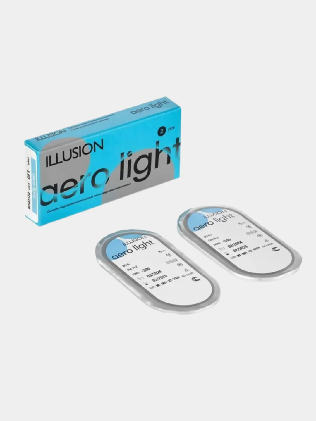 Контактные линзы с диоптриями ILLUSION AERO light (2бл)