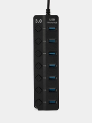 USB разветвитель usb hub 7 портов 3.0 и блок питания