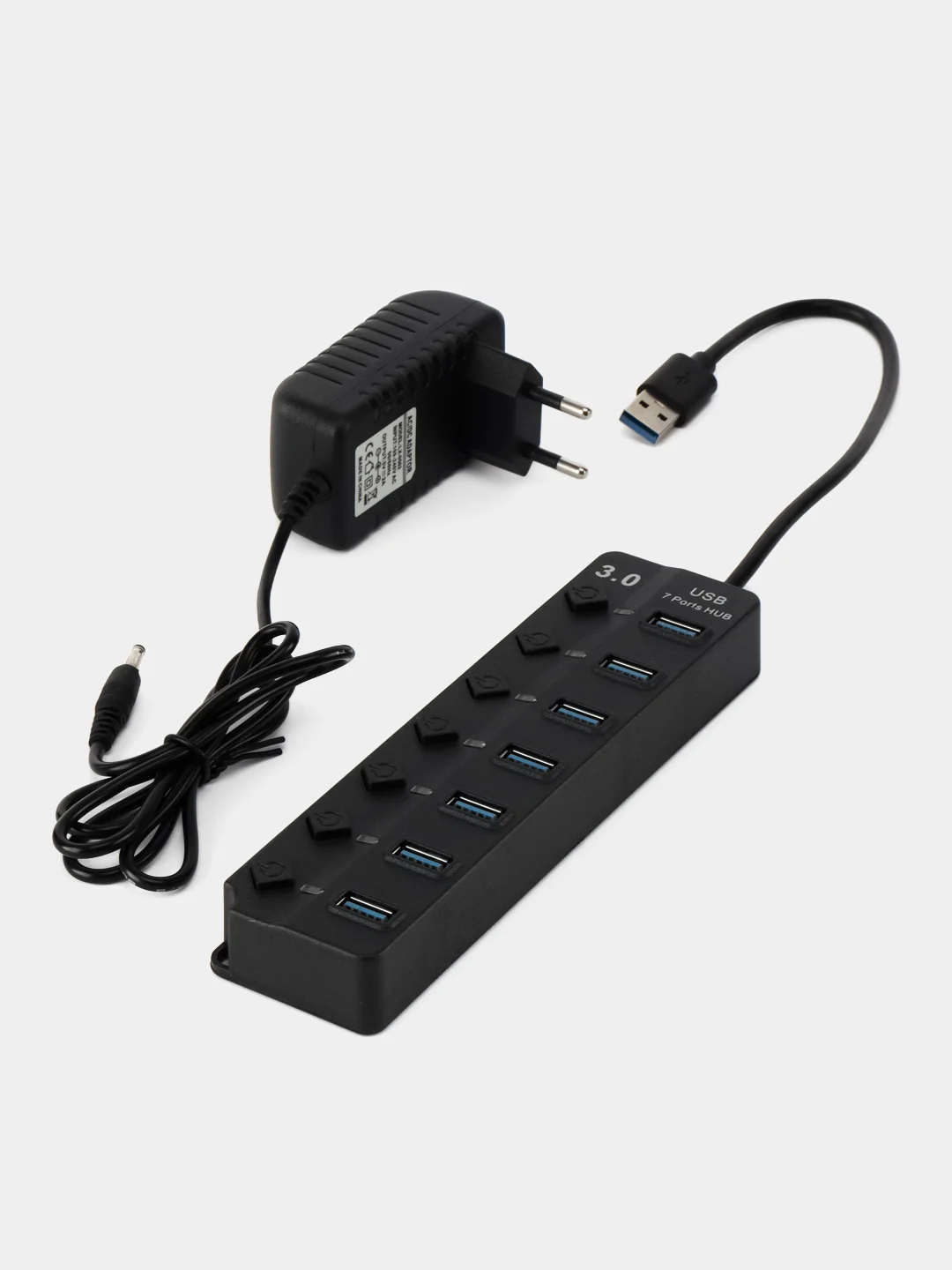 USB разветвитель usb hub 7 портов 3.0 и блок питания