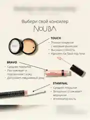 Nouba Консилер разглаживающий BRAVO fill & blur concealer 3, 3,5 мл