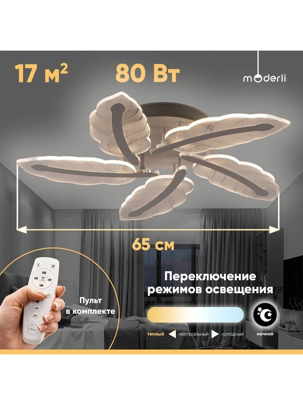 Светильник потолочный светодиодный Moderli Bay