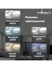 Белый светильник потолочный светодиодный Moderli Lorraine