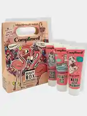 Подарочный набор Compliment Beauty Box/Желе для умывания/Пена для ванны/Лосьон для тела