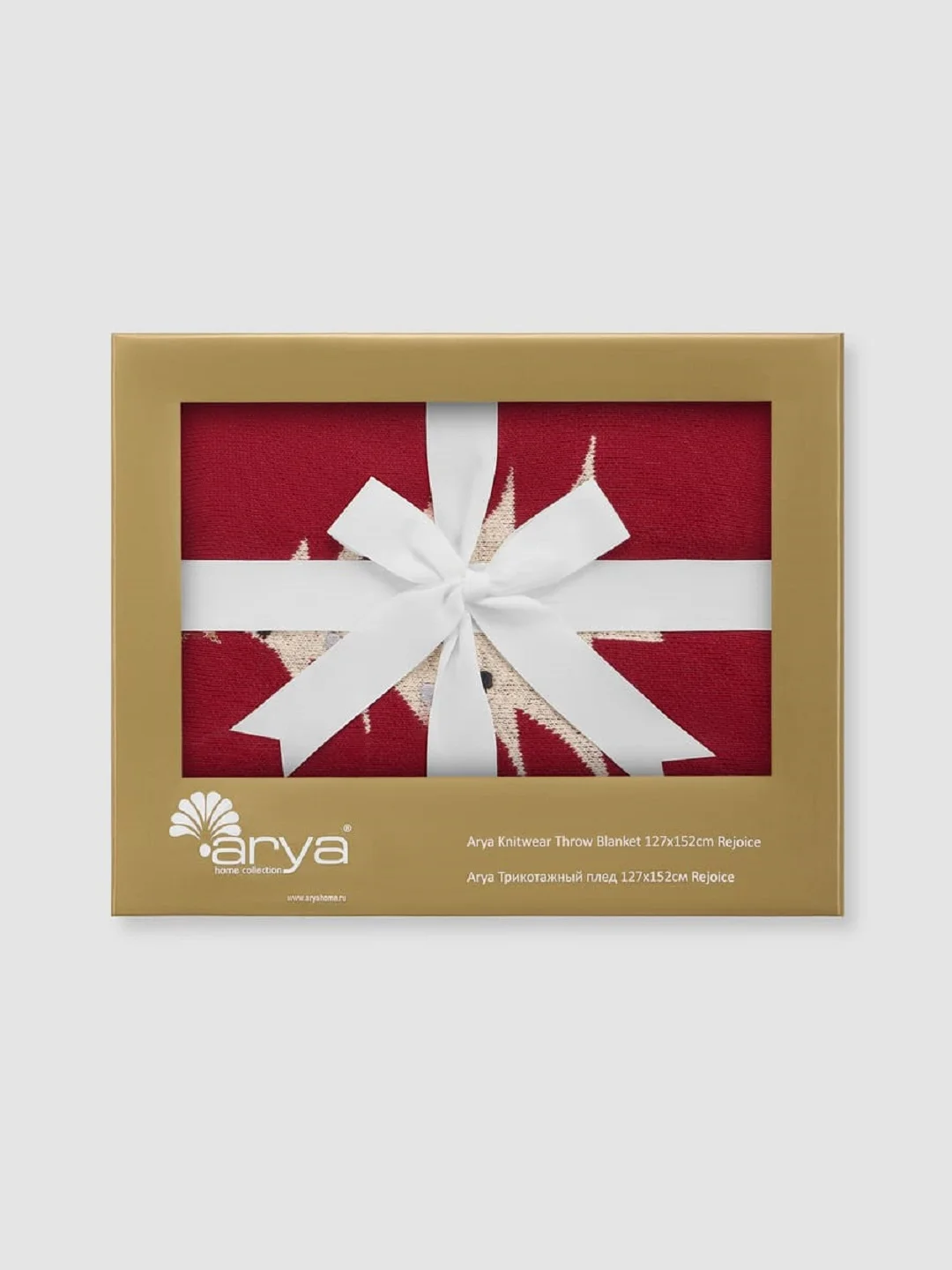 Плед Arya Хлопок 127x152 Rejoice Красный, Кремовый