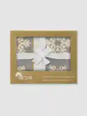 Плед Arya Хлопок 127x152 Bright Snowflake Серый, Белый