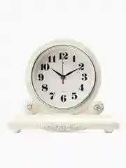 Часы настольные 30х26см, корпус белый+серебро "Классика" 3026-004