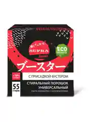 Универсальный стиральный порошок с присадкой-бустером SUPRA, 55 стирок, 1100 г