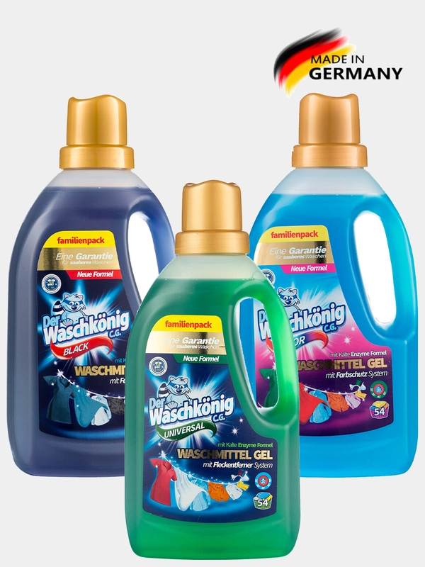 Гель для стирки Der Waschkonig C.G, 3 шт, по 1,6 л, Германия