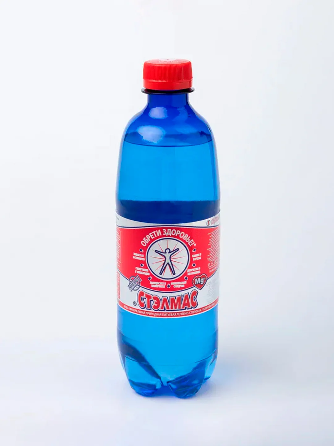 Минеральная лечебно-столовая газированная вода "СТЭЛМАС Mg"+ пэт 0,5л ПЭТ