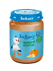 Пюре БЕЛЛАКТ "Овощной салатик" цвет. капуста/картофеля/тыквы, с 5 мес , 170г*6шт