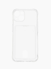 Чехол для iPhone 15, 15 Pro, 15 Pro Max, чехол на айфон с карманом для карт, прозрачный