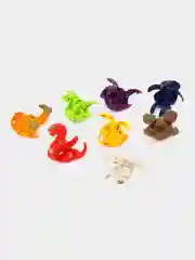 Оранжевый шар-трансформер "BAKUGAN", Бакуган с магнитной карточкой + фишка, 8 цветов / набор