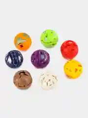 Оранжевый шар-трансформер "BAKUGAN", Бакуган с магнитной карточкой + фишка, 8 цветов / набор