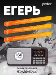Коричневый радиоприемник цифровой Perfeo i120 Егерь FM+ 70-108МГц