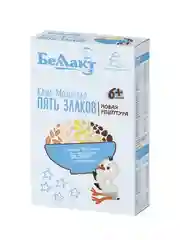 Каша зерно-молочная БЕЛЛАКТиз пяти злаков с пребиотиком , с 6 месяцев, 250г