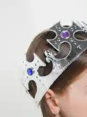 Серый металлик корона карнавальная