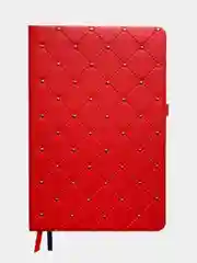 Красный ежедневник недатированный, блокнот, твёрдая обложка, 19 x 11 см