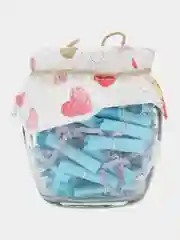 Голубой подарок на Новый год для любимой, подарочный набор для мамы, любимого, банка с пожеланиями
