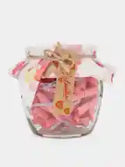Розовый подарок на Новый год для любимой, подарочный набор для мамы, любимого, банка с пожеланиями