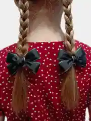 Черный бантик на резинке, для девочек, ручная работа, репсовая лента
