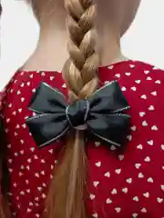 Черный бантик на резинке, для девочек, ручная работа, репсовая лента