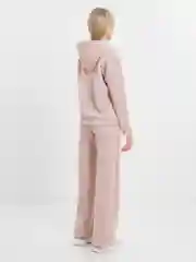 Бежевый костюм с начесом, брюки палацо и кофта на замке