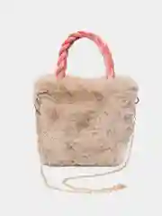 Розовый сумка для девочек меховая (цвета микс)