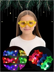 Светящиеся очки для детей, светодиодные игрушки, праздничные аксессуары